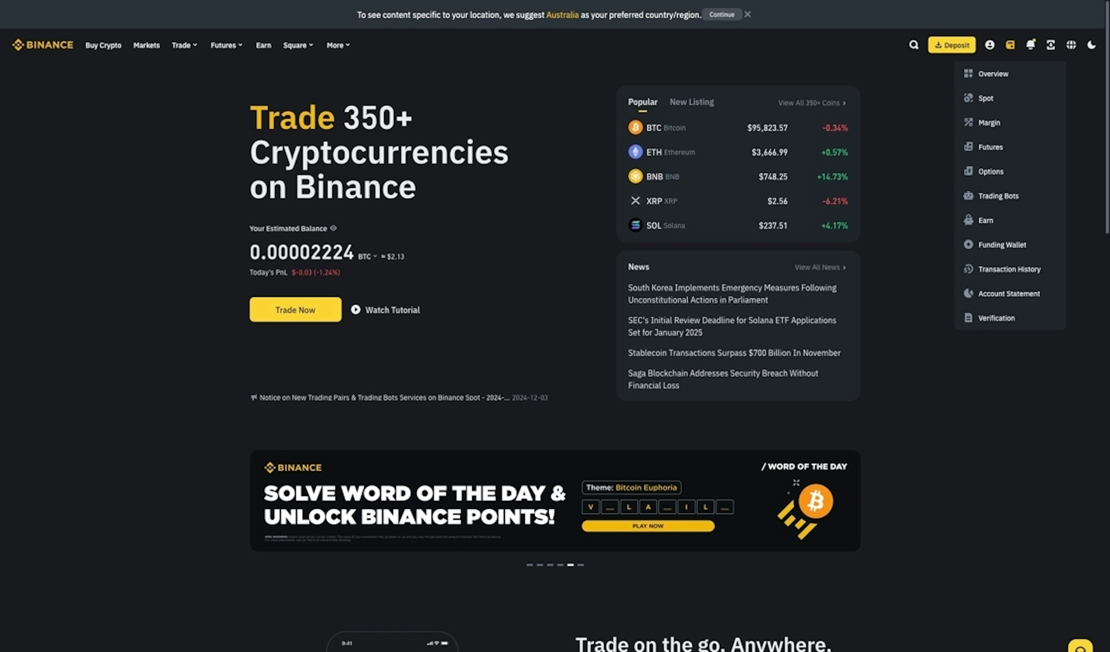 how do I print binance account statement