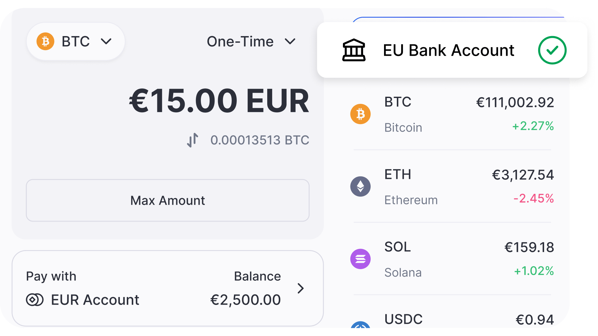 CoinJar app buy interface