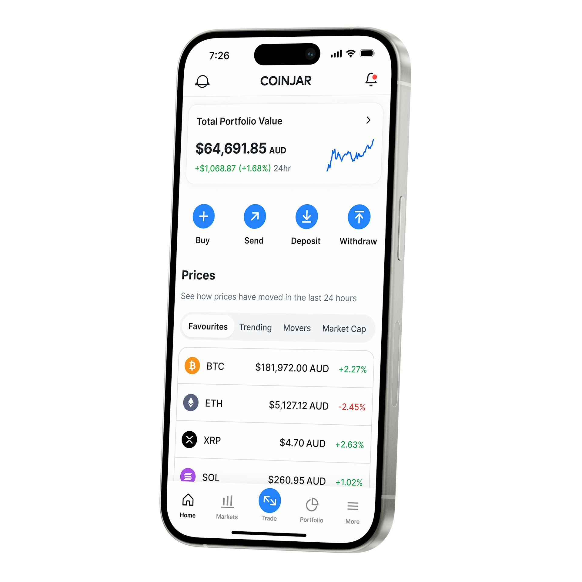 CoinJar mobile app