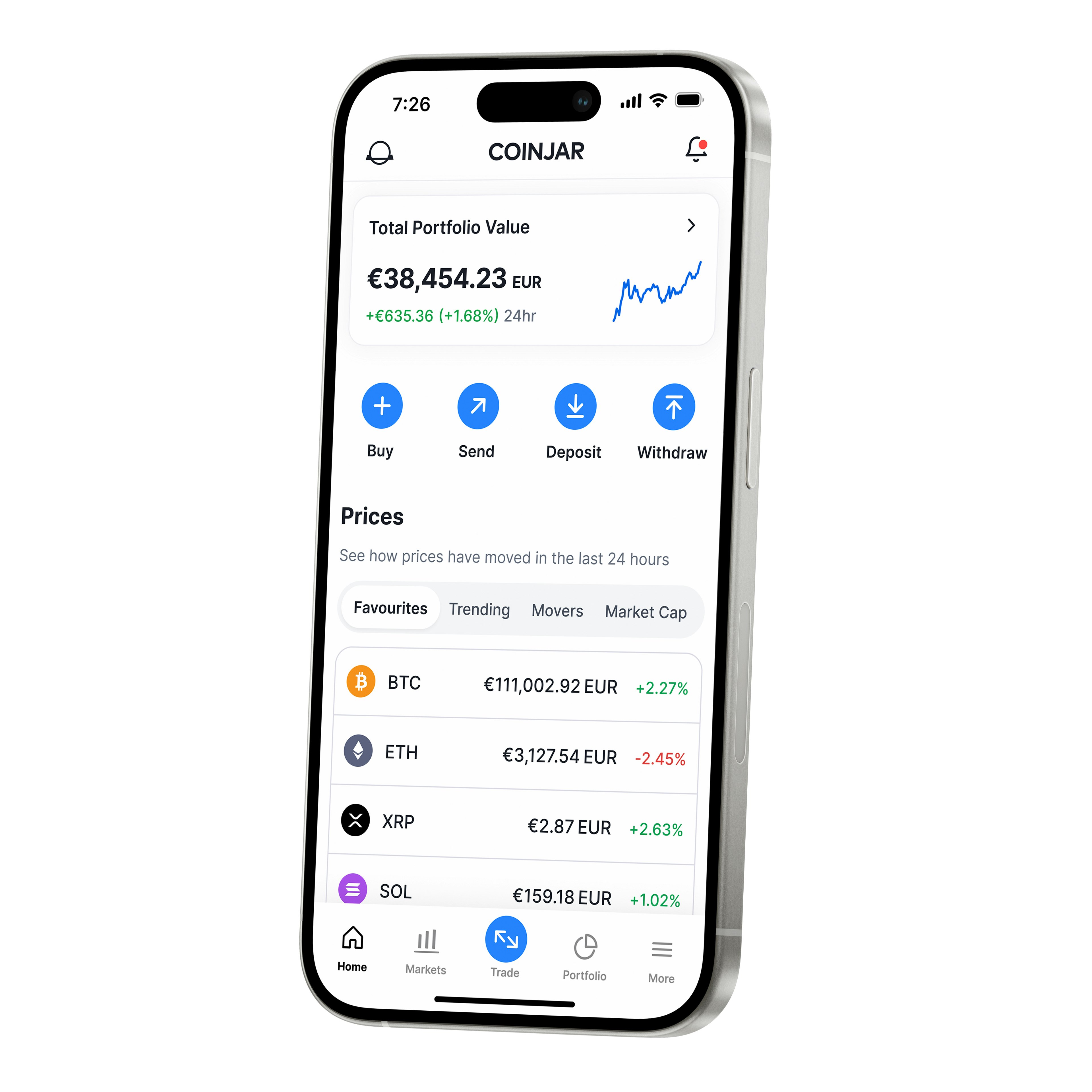 CoinJar app interface