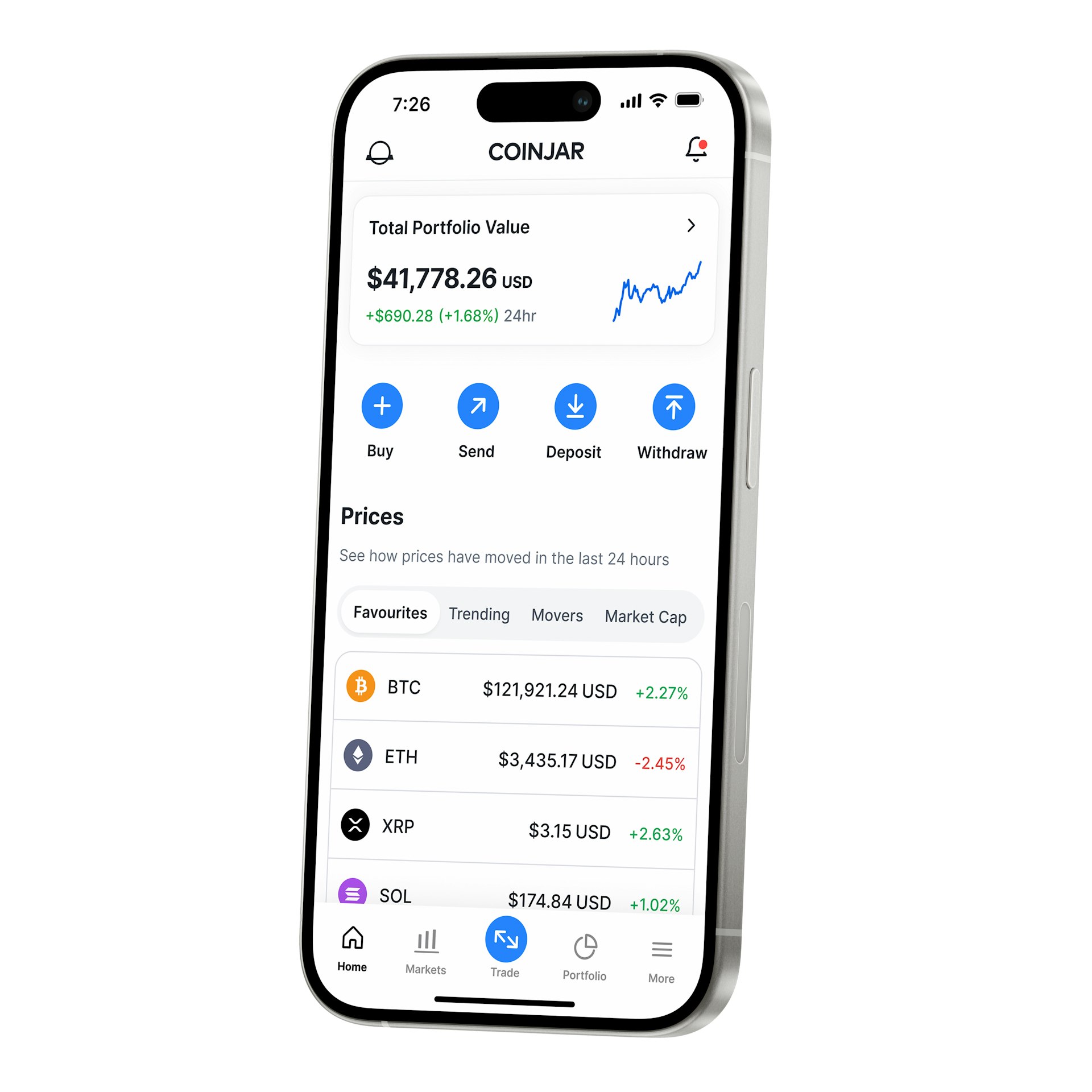 CoinJar mobile app