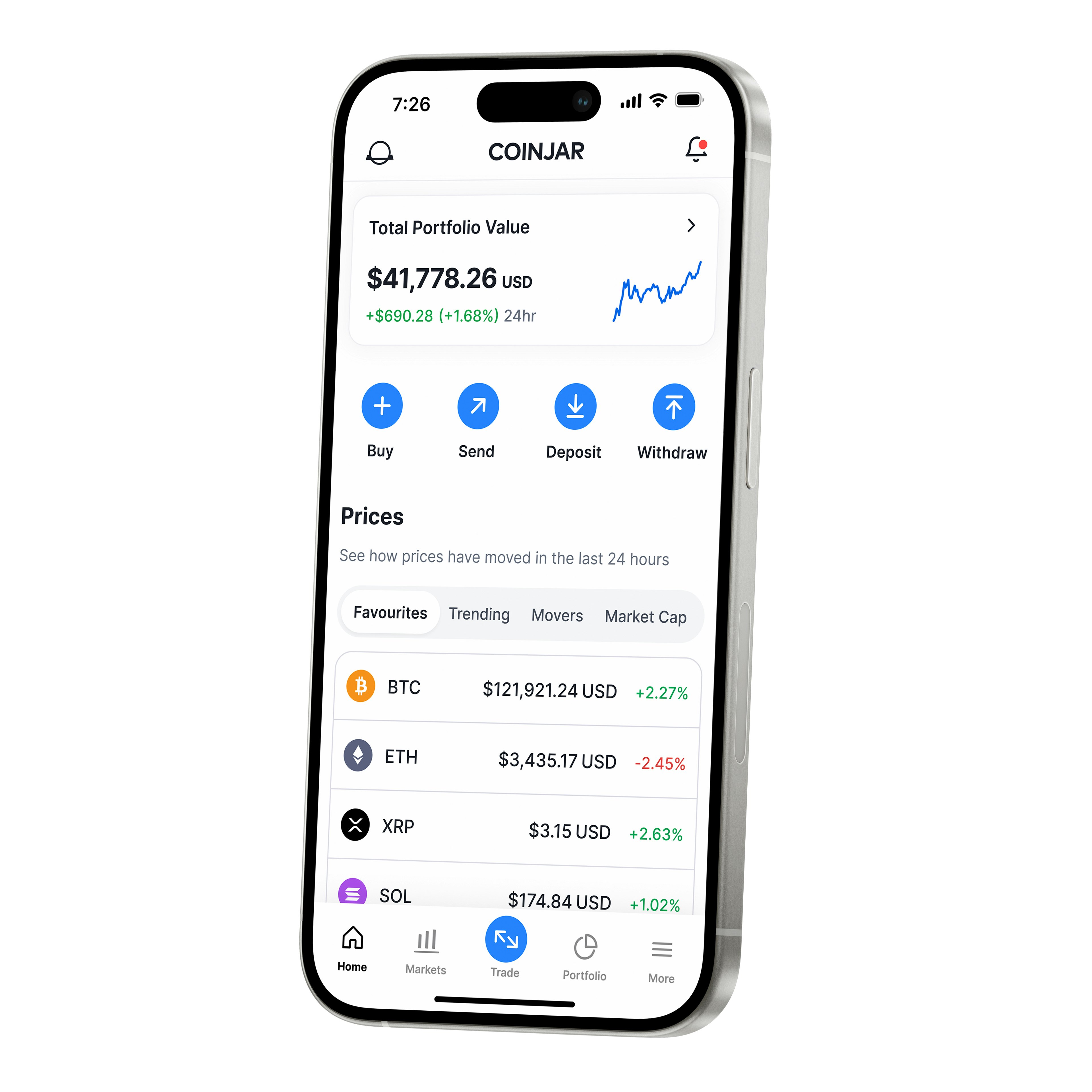 CoinJar mobile app