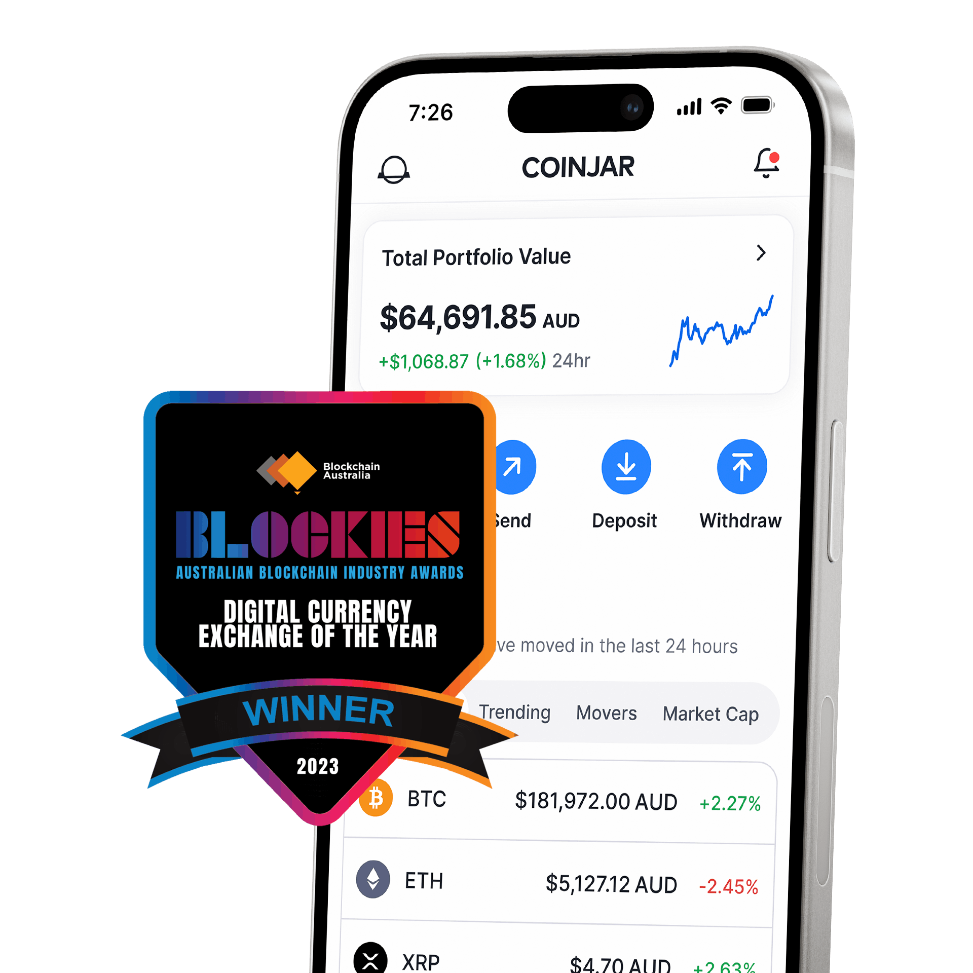 CoinJar Blockies Winner Banner