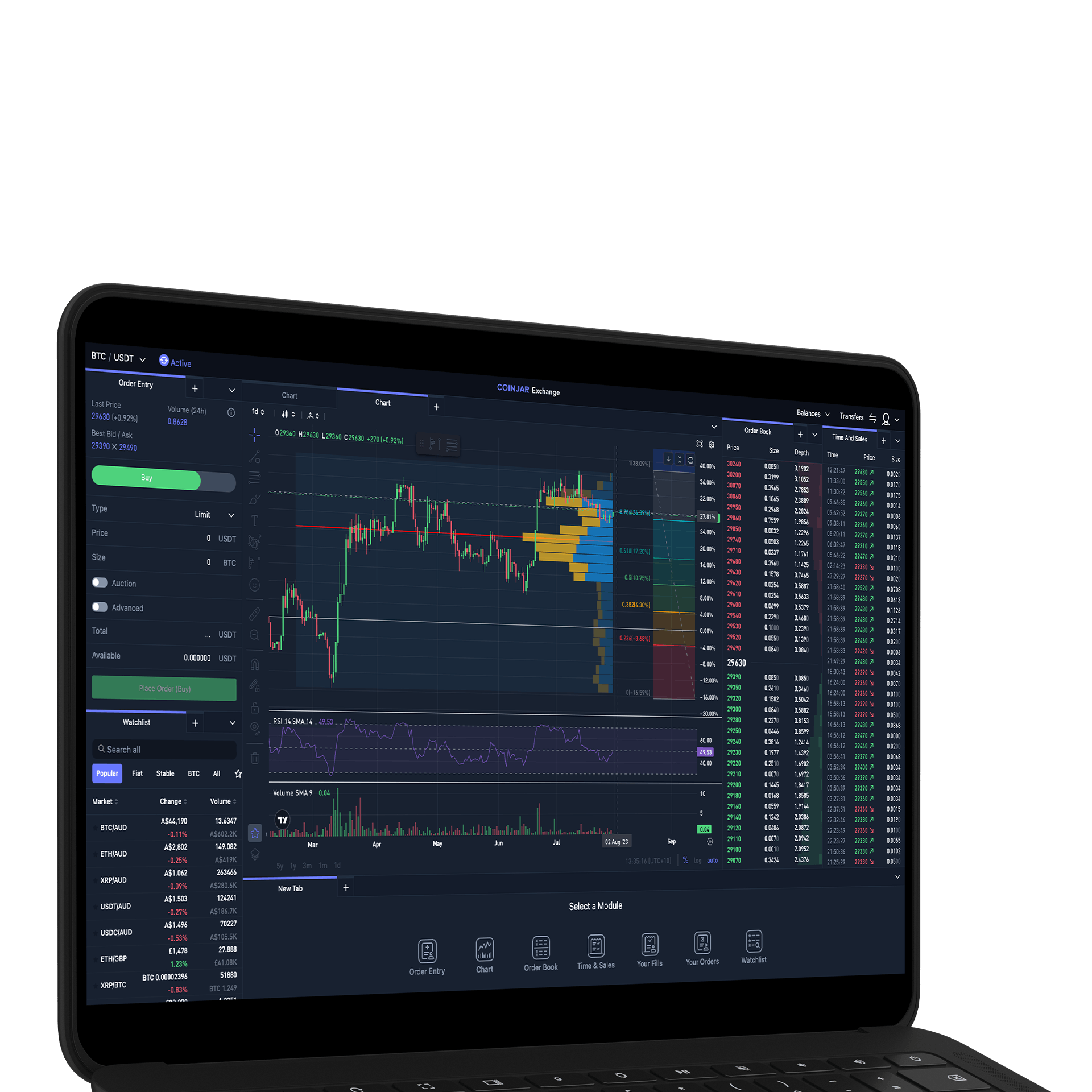 CoinJar Exchange Interface