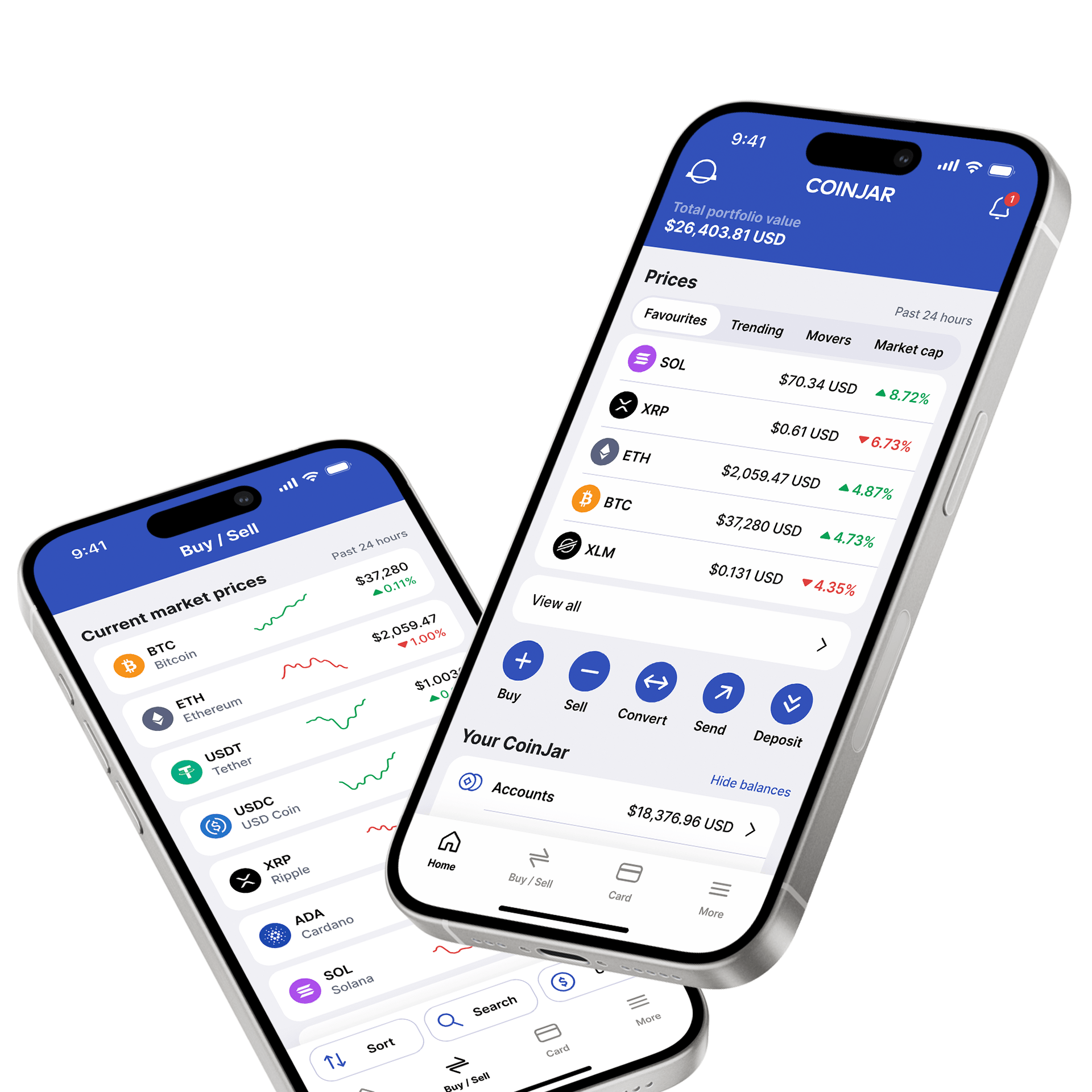 CoinJar mobile app