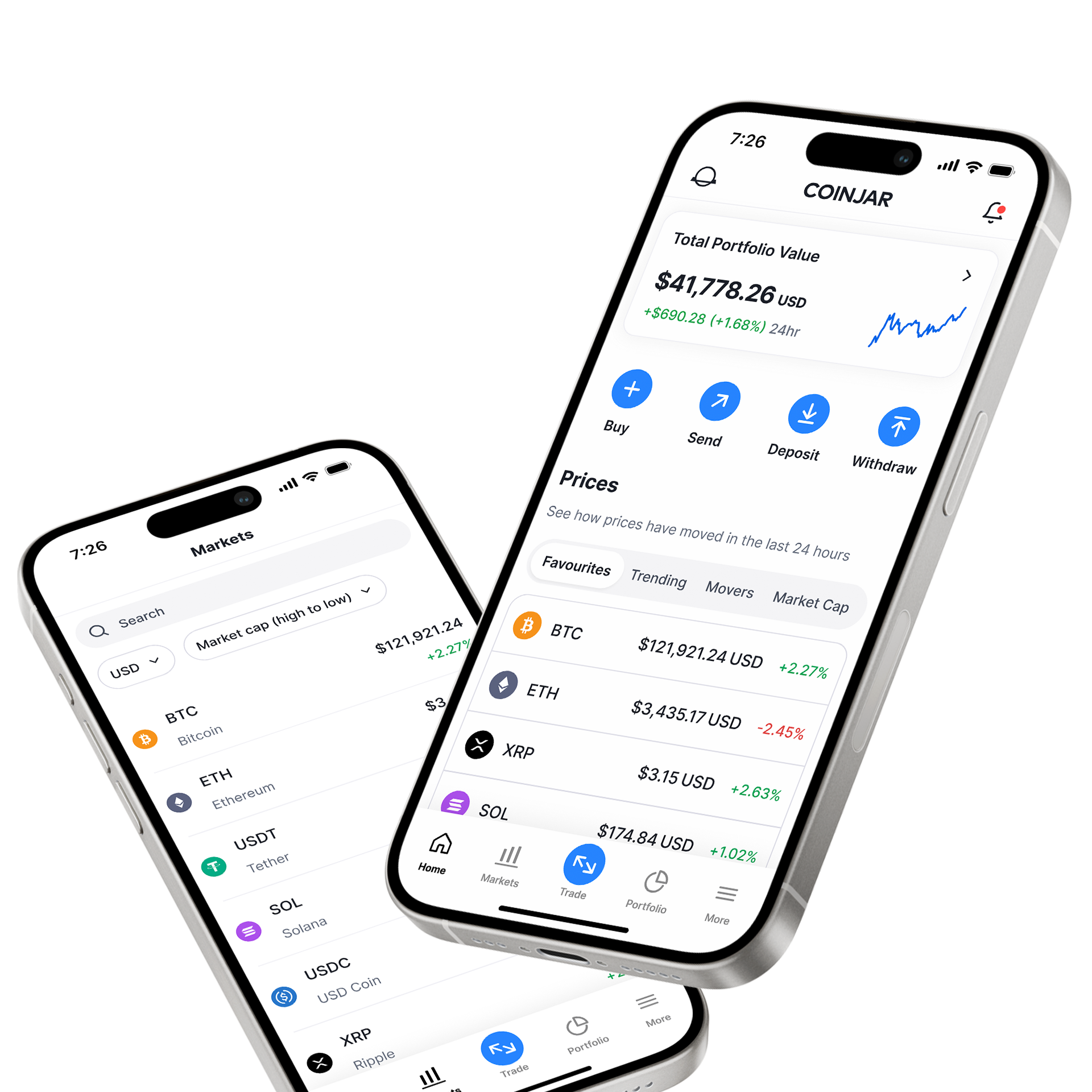 Bitcoin & Crypto Wallet App on iPhone & Android