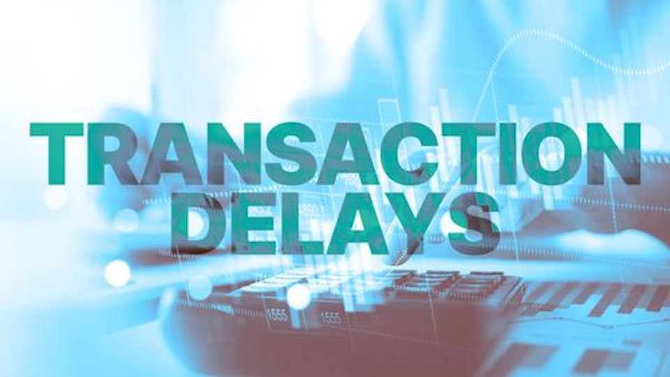 transaction delay coinjar